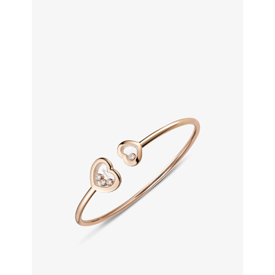 Chopard Happy Diamonds 18ct Rose Gold And 0.2ct Round-cut Diamond Bangle In 18-carat Rose Gold