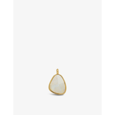 Monica Vinader Deia 18ct Recycled Yellow Gold-plated Vermeil Sterling Silver And Moonstone Pendant In White