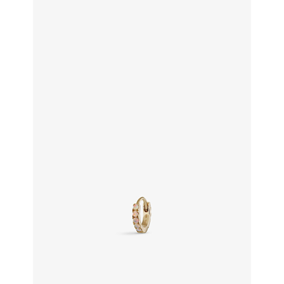 Maria Tash Eternity 14ct Yellow-gold And Opal Single Hoop Earring In Yellow Gold