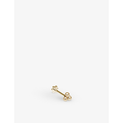 Maria Tash Large 3-ball Trinity Stud Earring In Yellow Gold