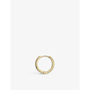Maria Tash Eternity 18ct White-gold And 0.12ct Diamond Single Hoop Earring In Yellow Gold