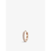 Maria Tash Eternity 18ct White-gold And 0.08ct Diamond Single Hoop Earring In Rose Gold