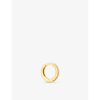 ASTRID & MIYU CRYSTAL 18CT YELLOW GOLD-PLATED RECYCLED STERLING SILVER AND CUBIC ZIRCONIA HOOP EARRING,55408876
