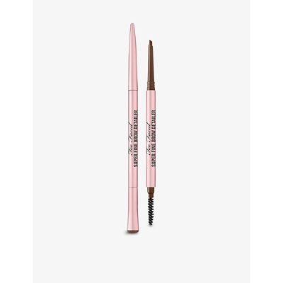 Too Faced Superfine Brow Detailer Eyebrow Pencil 0.8g In Dark Brown