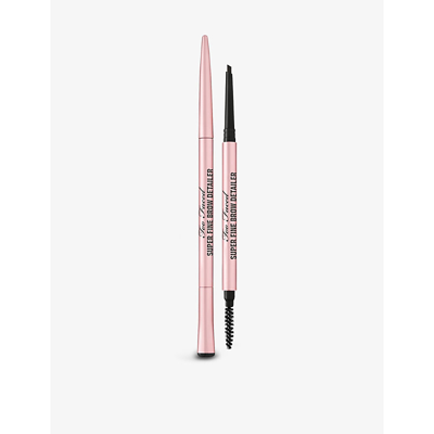 Too Faced Superfine Brow Detailer Eyebrow Pencil 0.8g In Soft Black