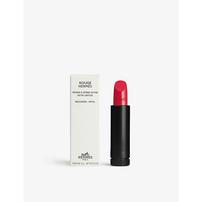 Hermes 66 Rouge Piment Rouge Satin Lipstick Refill 3.5g In 66 Rouge Piment