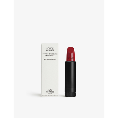 Hermes 85 Rouge H Rouge Satin Lipstick Refill 3.5g In 85 Rouge H