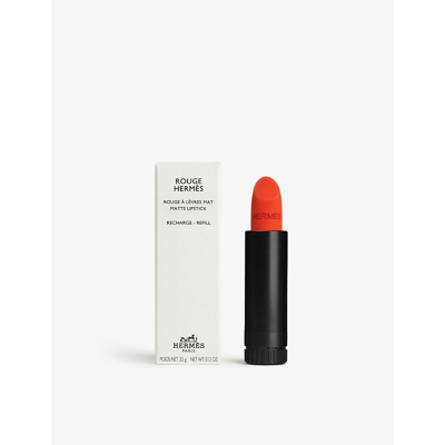 Hermes 53 Rouge Orange Rouge Matte Lipstick Refill 3.5g In 53 Rouge Orange