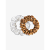 Slip Stardust Crystal-embellished Large Silk Scrunchie Set Of Two In Stardust