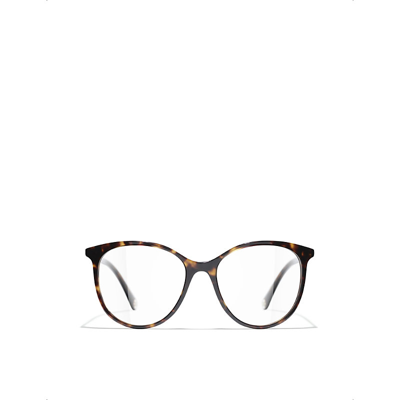 Pre-owned Chanel Womens Brown Trouseros Eyeglasses