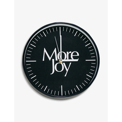 More Joy Black Logo-print Plastic Clock 25cm