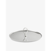 Christofle Circular Polished Stainless Steel Cocktail Plate 27cm