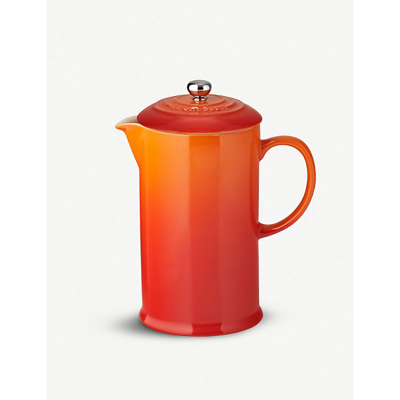 Le Creuset Volcanic Stoneware Cafetiere In Nero