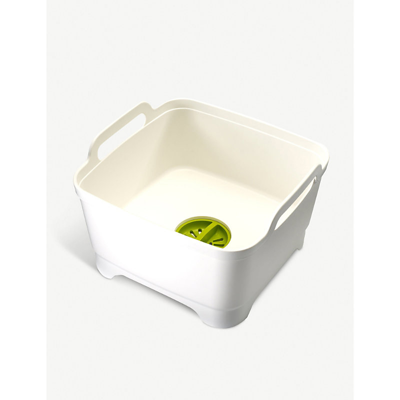 Joseph Joseph White Green Wash & Drain Dishwashing Bowl In White Green