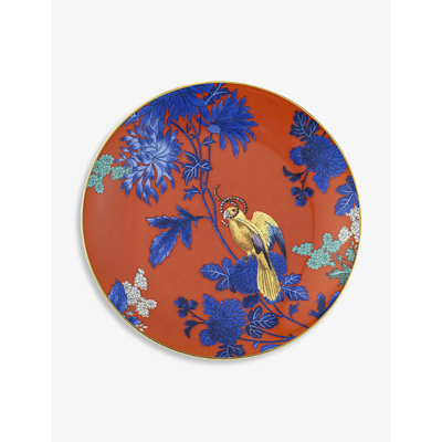 Wedgwood Wonderlust Golden Parrot Bone China Plate In Orange