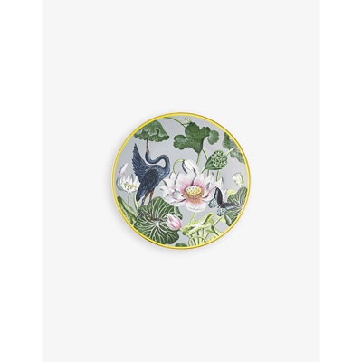 Wedgwood Wonderlust Waterlily Bone China Plate 20cm In Grey