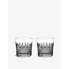 Waterford Irish Lace Engraved Crystal-glass Tumblers Set Of Two