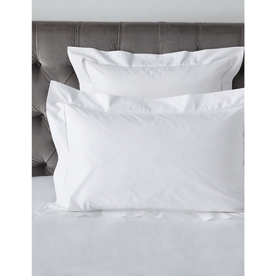 The White Company White/black Cavendish Cotton Pillowcase In White/black