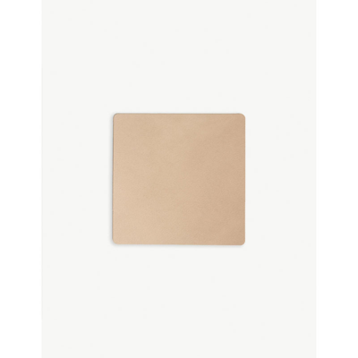 Lind Dna Nupo Square Leather Coaster In Sand