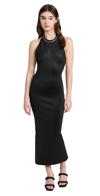 Alexander Wang Halter Dress With Bonded Seams In Black