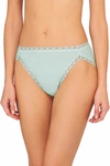 Natori Bliss French Cut Brief Panty Underwear With Lace Trim In Soft Mint