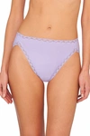 Natori Bliss French Cut Brief Panty Underwear With Lace Trim In Grape Ice