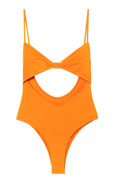 Jacquemus Women's Aranja Cutout One-piece Swimsuit In Orange