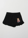 Moschino Kid Kids' Jogging Shorts With Teddy In Black