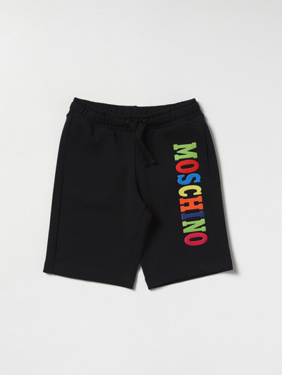 Moschino Kid Kids' Shorts With Logo In Black