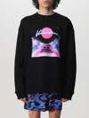 Valentino Graphic-print Crewneck Cotton-jersey Sweatshirt In Black