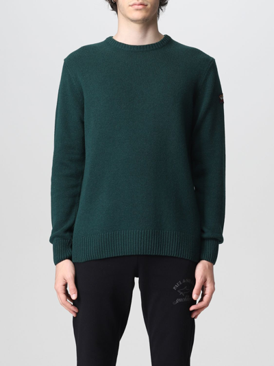Paul & Shark Green Bretagne Wool Sweater In Green