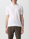 Malo Short-sleeved Knit Polo Shirt In White
