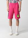 Barrow Cotton Logo Sweat Shorts In Strawberry