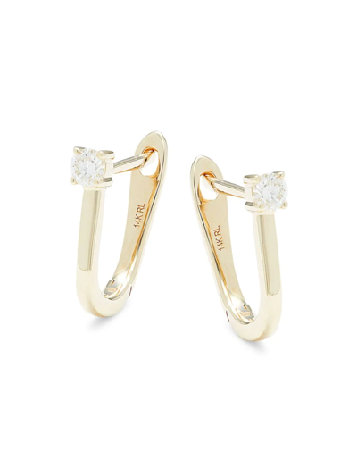 Saks Fifth Avenue Women's 14k Yellow Gold & Diamond Stud Earrings