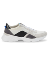 FRENCH CONNECTION MEN'S IMANI LEATHER-TRIM TRAINERS