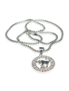 Jean Claude Dell Arte Stainless Steel Zodiac Necklace In Taurus