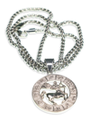 Jean Claude Dell Arte Stainless Steel Zodiac Necklace In Sagittarius