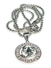 JEAN CLAUDE MEN'S DELL ARTE STAINLESS STEEL ZODIAC NECKLACE