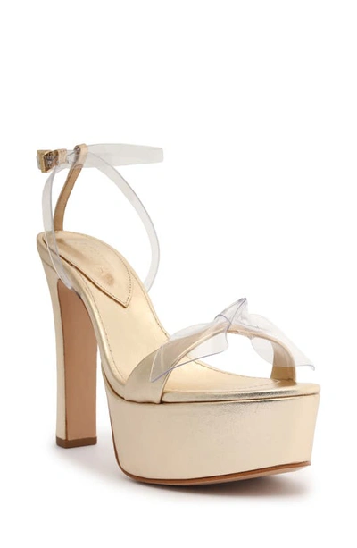 Schutz Women's Elyda Ankle Strap Platform Sandals In Gold