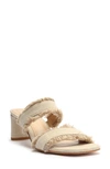 Schutz Women's Victorie Embellished Block Heel Slide Sandals In Oyster
