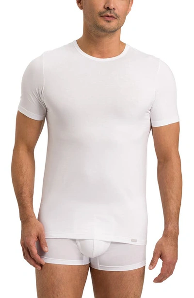Hanro Cotton Superior Cotton Crew Neck T-shirt In White