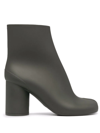 Maison Margiela Green Rubber Tabi Boots In Green