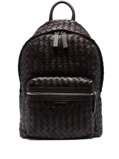 Officine Creative Interwoven-design Zip-fastening Backpack In Brown