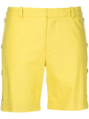 Monse Side-button Tailored Shorts In Yellow