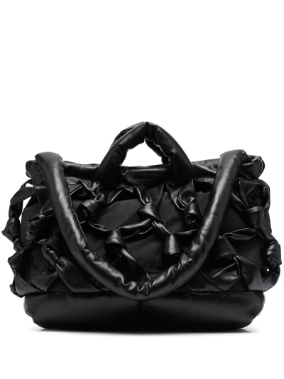 Vic Matie Knot Detail Shoulder Bag In Black