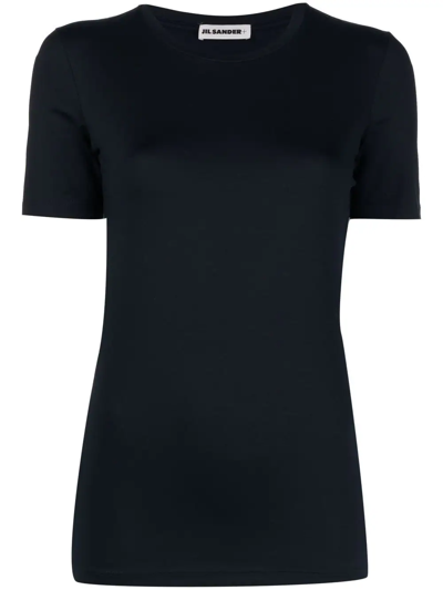 Jil Sander Round-neck T-shirt In Black