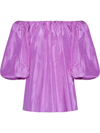 VALENTINO OFF-SHOULDER RUCHED BLOUSE