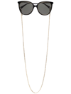 Gucci Round-frame Sunglasses In Black