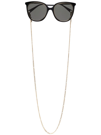 Gucci Round-frame Sunglasses In Black