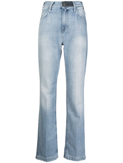 Rta Faded Straight-leg Jeans In Blue